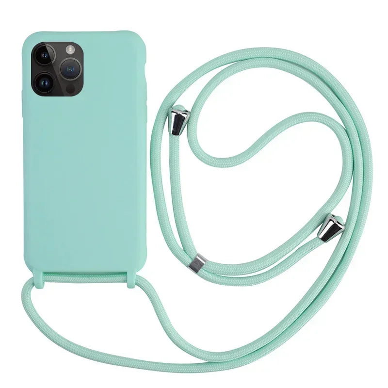 シリコンスマホケース付きショルダーストラップ【長さ調節可】#AS1041
