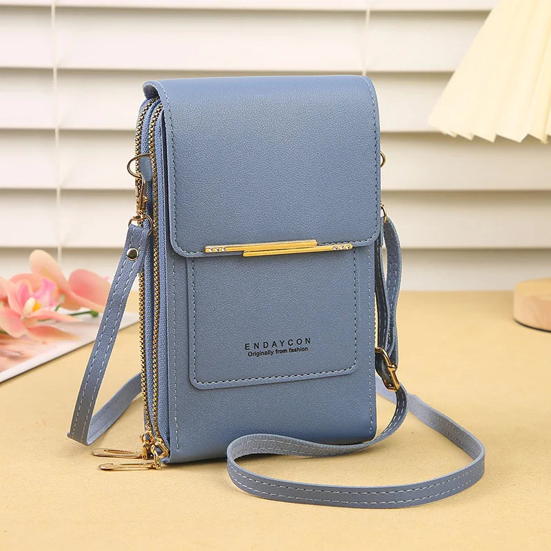 ゴールドのワンポイント♡カードが入るスマホショルダー #AS1045