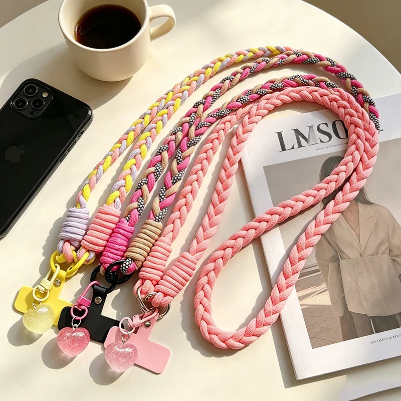 【チャーム付き】毎日に彩りを添える、パラコードショルダーストラップ #AS1001