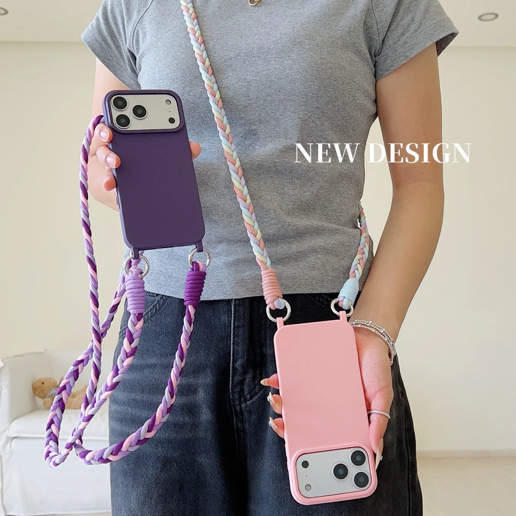 シリコンスマホケース付きパラコードショルダーストラップ #AS1042