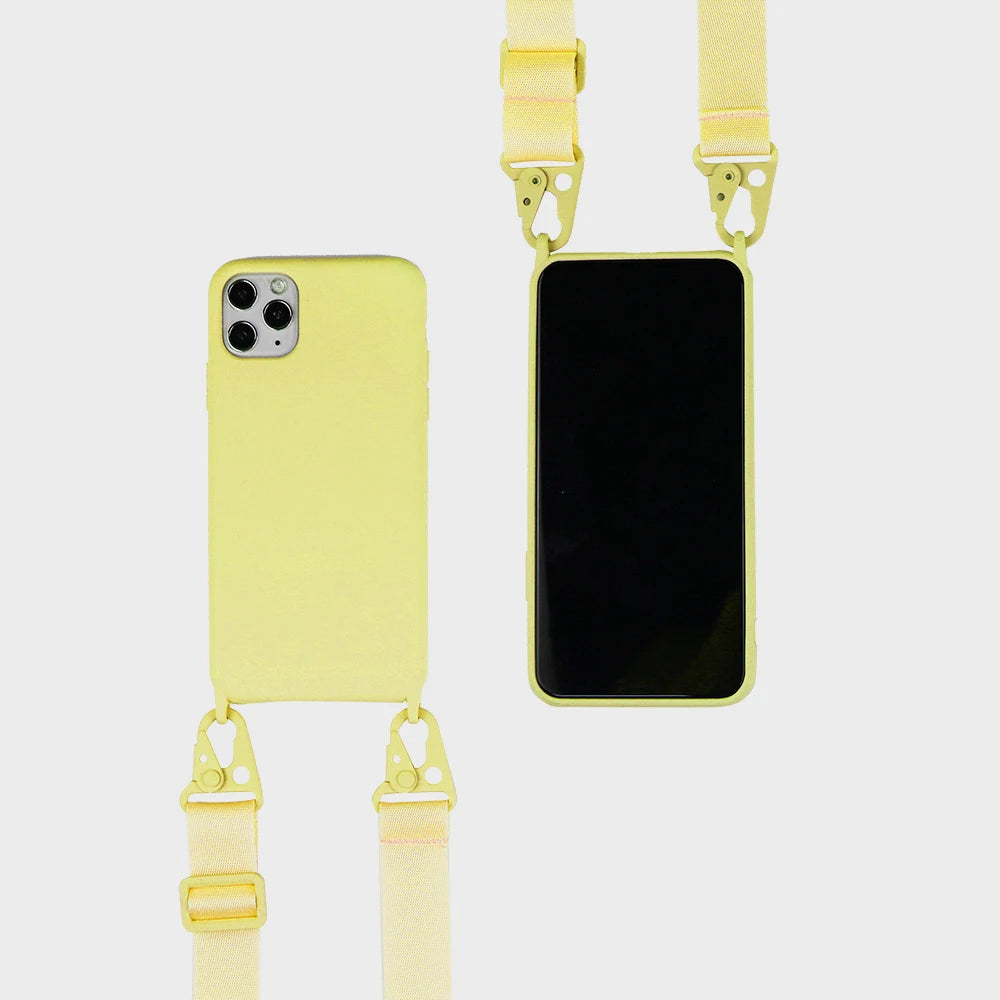 シリコンスマホケース付き！丈夫なショルダーストラップ【長さ調節可能】 #AS1043