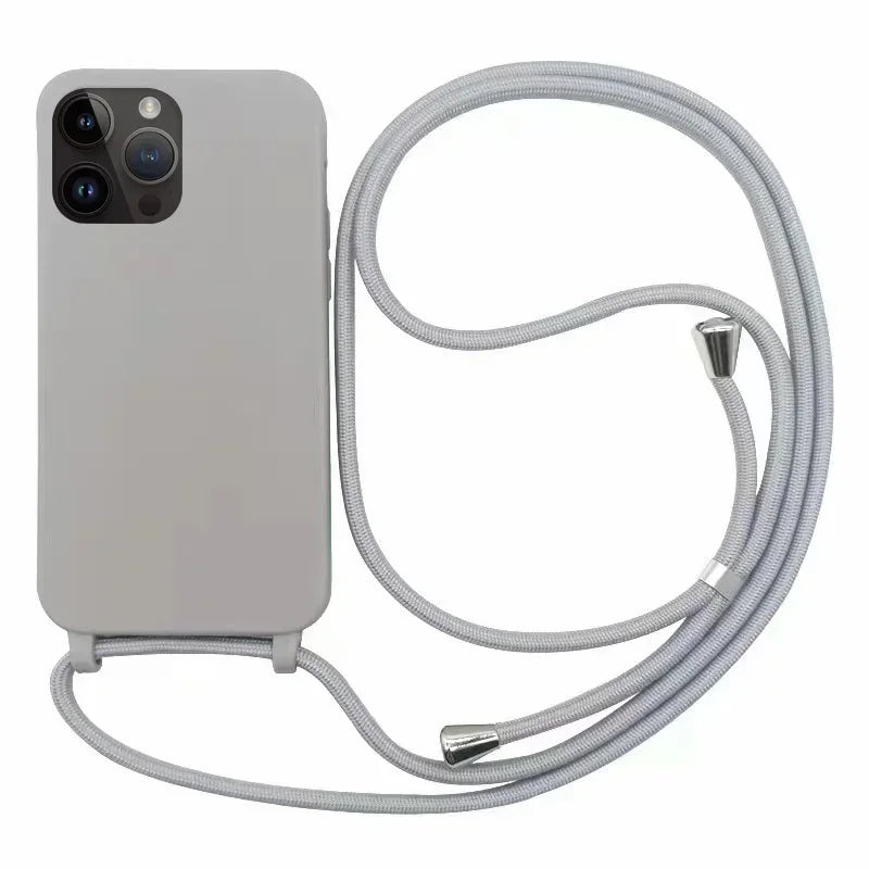 シリコンスマホケース付きショルダーストラップ【長さ調節可】#AS1041