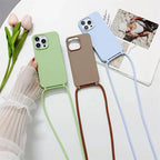 シリコンスマホケース付きショルダーストラップ【長さ調節可】#AS1041