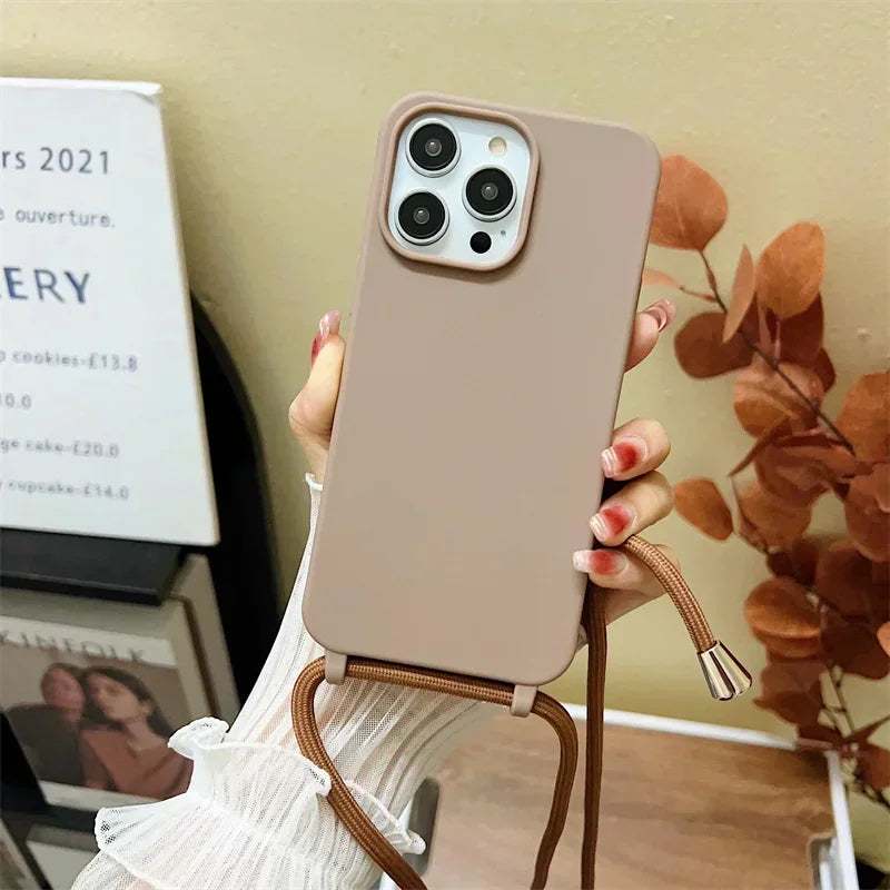 シリコンスマホケース付きショルダーストラップ【長さ調節可】#AS1041