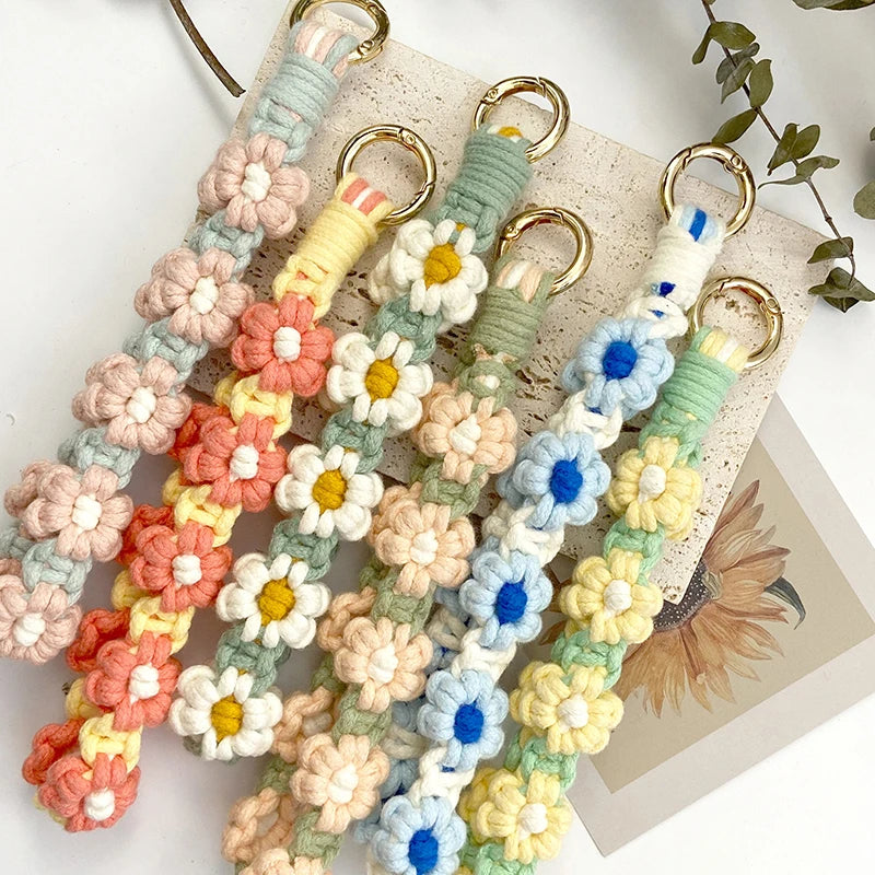 お花編みのハンドストラップ #AS1015
