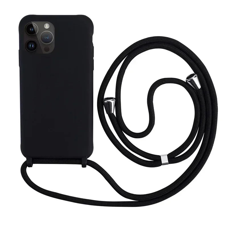 シリコンスマホケース付きショルダーストラップ【長さ調節可】#AS1041